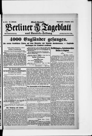 Berliner Tageblatt und Handels-Zeitung vom 01.12.1917