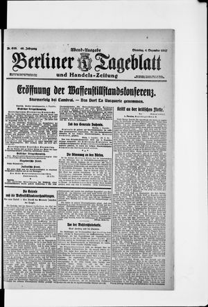 Berliner Tageblatt und Handels-Zeitung vom 04.12.1917