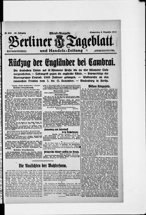 Berliner Tageblatt und Handels-Zeitung vom 06.12.1917