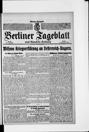 Berliner Tageblatt und Handels-Zeitung vom 07.12.1917