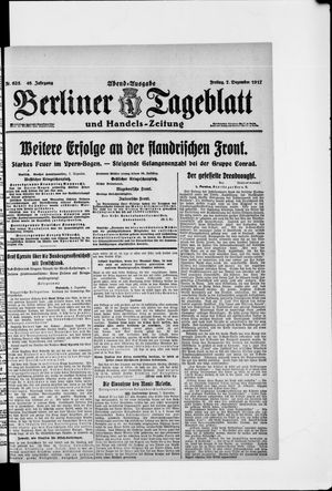 Berliner Tageblatt und Handels-Zeitung vom 07.12.1917