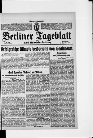 Berliner Tageblatt und Handels-Zeitung vom 08.12.1917