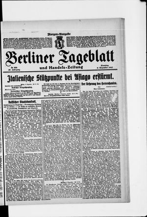 Berliner Tageblatt und Handels-Zeitung vom 09.12.1917