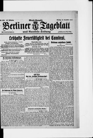 Berliner Tageblatt und Handels-Zeitung vom 17.12.1917