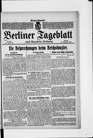 Berliner Tageblatt und Handels-Zeitung on Dec 21, 1917