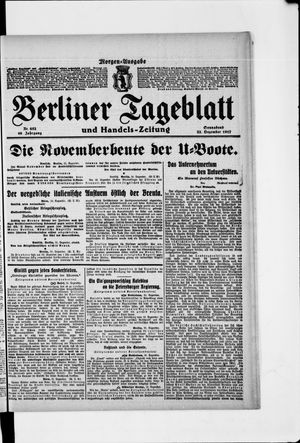 Berliner Tageblatt und Handels-Zeitung vom 22.12.1917