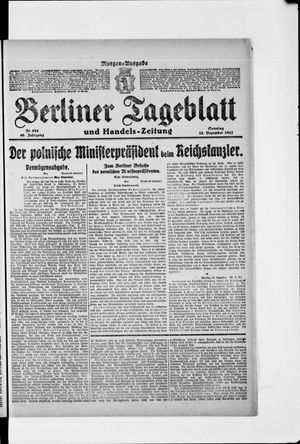 Berliner Tageblatt und Handels-Zeitung vom 23.12.1917