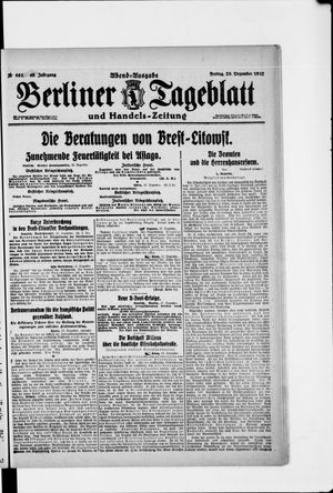 Berliner Tageblatt und Handels-Zeitung vom 28.12.1917
