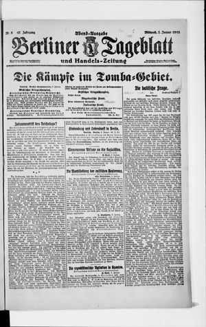 Berliner Tageblatt und Handels-Zeitung vom 02.01.1918