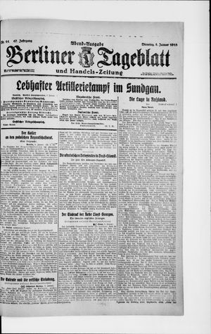 Berliner Tageblatt und Handels-Zeitung vom 08.01.1918