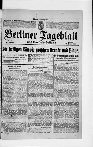 Berliner Tageblatt und Handels-Zeitung on Jan 16, 1918