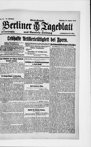Berliner Tageblatt und Handels-Zeitung vom 22.01.1918