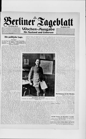 Berliner Tageblatt und Handels-Zeitung vom 23.01.1918