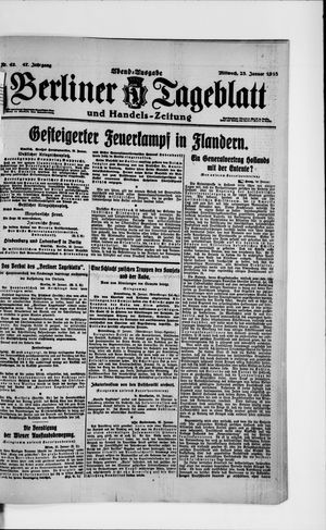 Berliner Tageblatt und Handels-Zeitung vom 23.01.1918