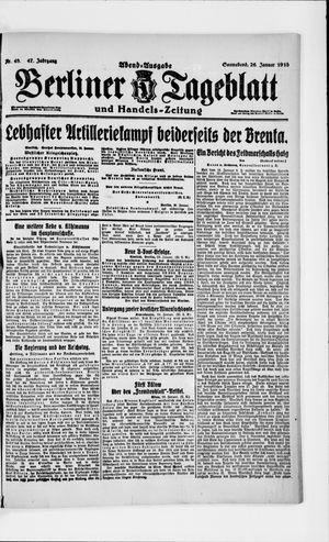 Berliner Tageblatt und Handels-Zeitung vom 26.01.1918