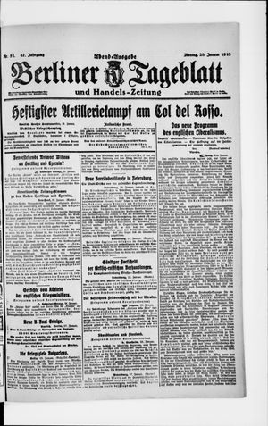 Berliner Tageblatt und Handels-Zeitung vom 28.01.1918