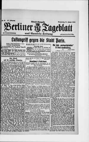 Berliner Tageblatt und Handels-Zeitung vom 31.01.1918
