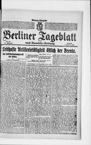 Berliner Tageblatt und Handels-Zeitung on Feb 3, 1918