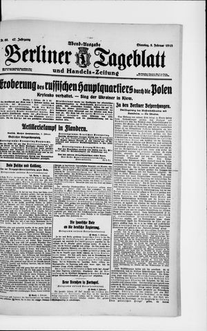 Berliner Tageblatt und Handels-Zeitung vom 05.02.1918