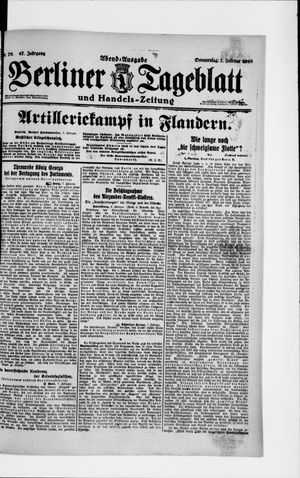 Berliner Tageblatt und Handels-Zeitung on Feb 7, 1918