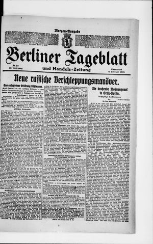 Berliner Tageblatt und Handels-Zeitung vom 09.02.1918