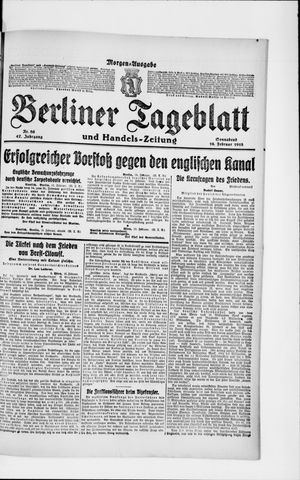 Berliner Tageblatt und Handels-Zeitung vom 16.02.1918