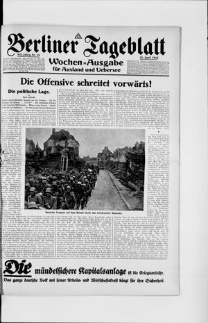 Berliner Tageblatt und Handels-Zeitung on Apr 10, 1918