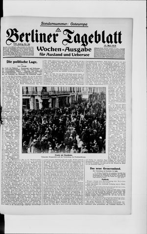 Berliner Tageblatt und Handels-Zeitung on May 15, 1918