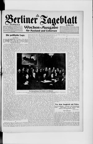 Berliner Tageblatt und Handels-Zeitung on May 23, 1918