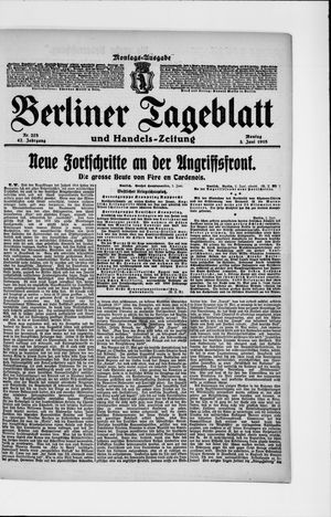 Berliner Tageblatt und Handels-Zeitung vom 03.06.1918
