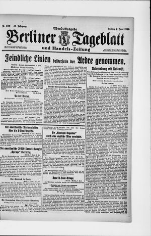 Berliner Tageblatt und Handels-Zeitung vom 07.06.1918