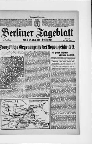 Berliner Tageblatt und Handels-Zeitung vom 12.06.1918
