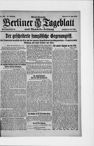 Berliner Tageblatt und Handels-Zeitung vom 12.06.1918