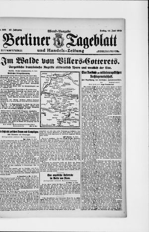 Berliner Tageblatt und Handels-Zeitung vom 14.06.1918