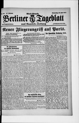 Berliner Tageblatt und Handels-Zeitung vom 27.06.1918