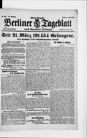 Berliner Tageblatt und Handels-Zeitung vom 01.07.1918