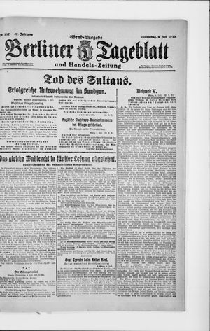 Berliner Tageblatt und Handels-Zeitung on Jul 4, 1918