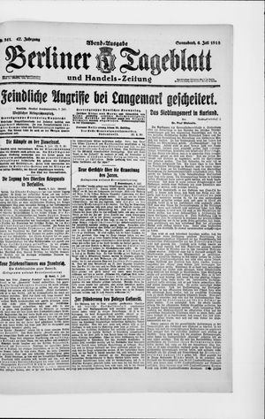 Berliner Tageblatt und Handels-Zeitung on Jul 6, 1918