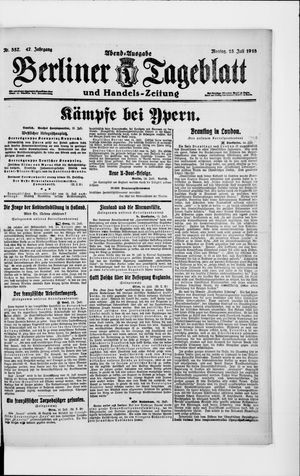 Berliner Tageblatt und Handels-Zeitung on Jul 15, 1918