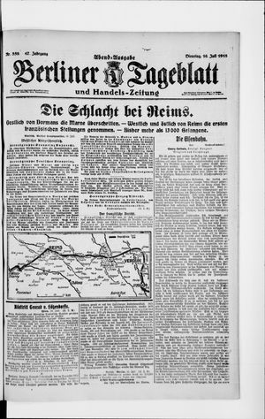 Berliner Tageblatt und Handels-Zeitung vom 16.07.1918
