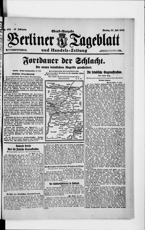 Berliner Tageblatt und Handels-Zeitung vom 22.07.1918
