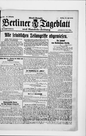 Berliner Tageblatt und Handels-Zeitung vom 26.07.1918