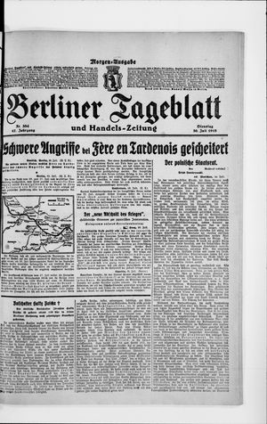 Berliner Tageblatt und Handels-Zeitung vom 30.07.1918