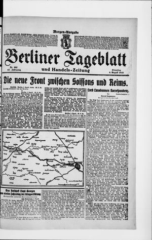 Berliner Tageblatt und Handels-Zeitung on Aug 6, 1918