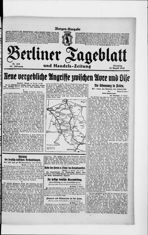 Berliner Tageblatt und Handels-Zeitung vom 13.08.1918