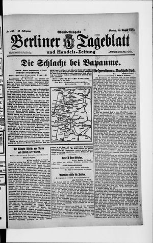 Berliner Tageblatt und Handels-Zeitung vom 26.08.1918