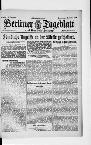 Berliner Tageblatt und Handels-Zeitung vom 05.09.1918