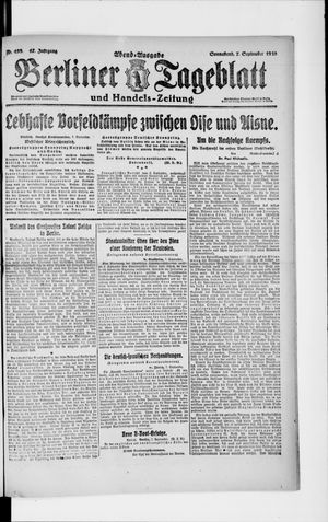 Berliner Tageblatt und Handels-Zeitung vom 07.09.1918