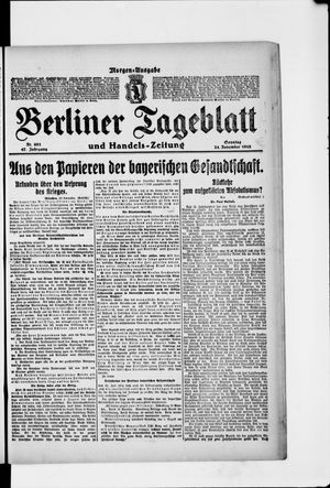 Berliner Tageblatt und Handels-Zeitung on Nov 24, 1918