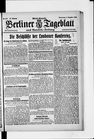 Berliner Tageblatt und Handels-Zeitung vom 05.12.1918
